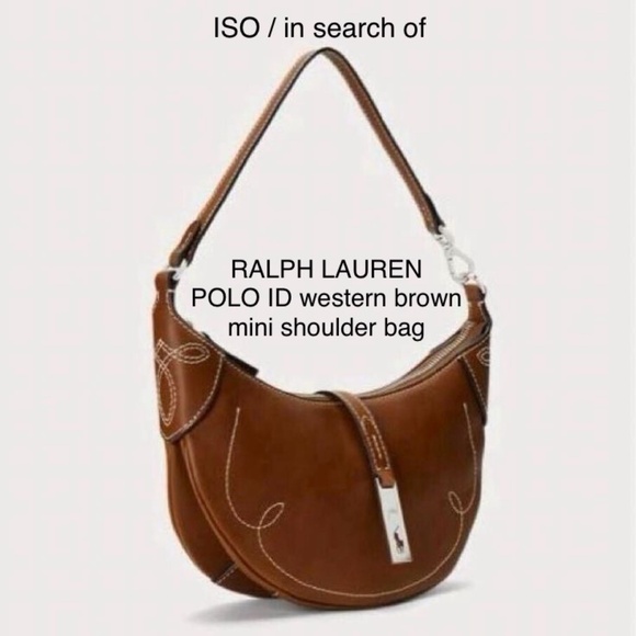 ISO / in search of RALPH LAUREN POLO ID brown western mini shoulder bag - Picture 1 of 2